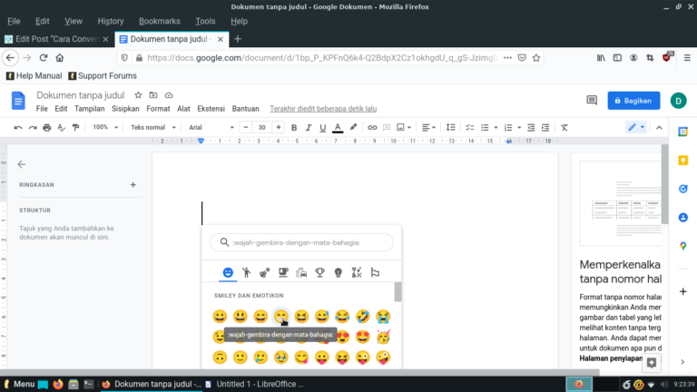 cara memberikan emoticon di google docs 004
