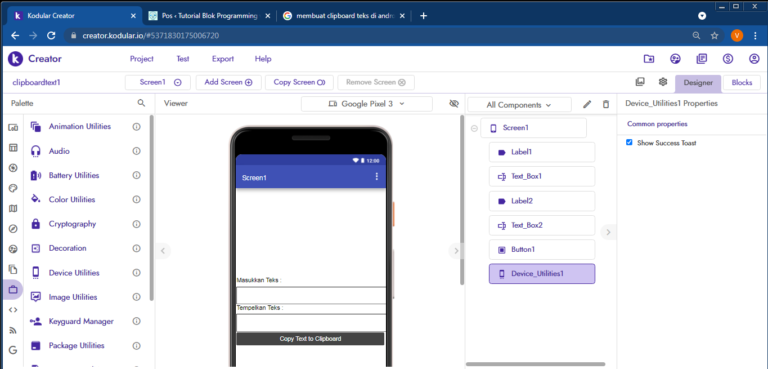 membuat copy text ke clipboard kodular #6