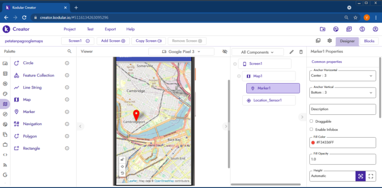 membuat peta lokasi tanpa google maps kodular #checkpoint
