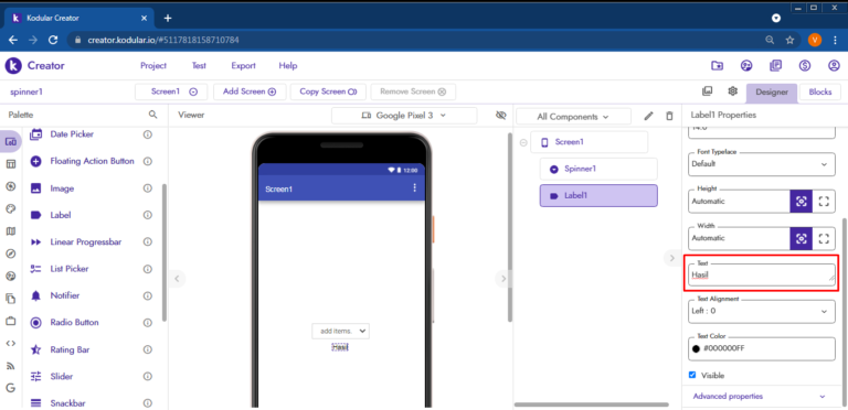 membuat spinner kodular #7