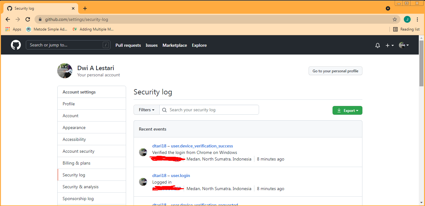 Security logging