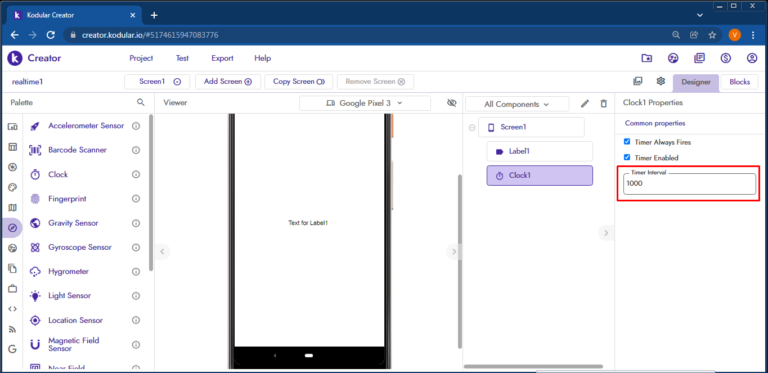 tampilkan waktu berjalan kodular #6