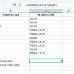 penggunaan countif pada spreadsheet #1
