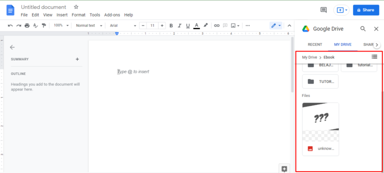 masukkan gambar dari google drive ke dalam google docs #2