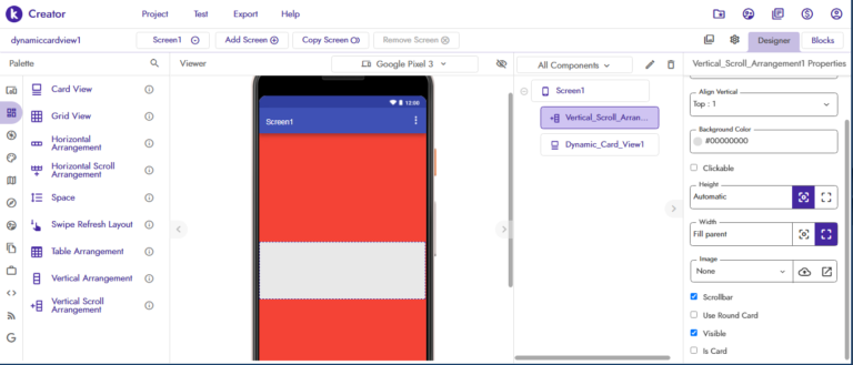 pakai dynamic card view kodular #7