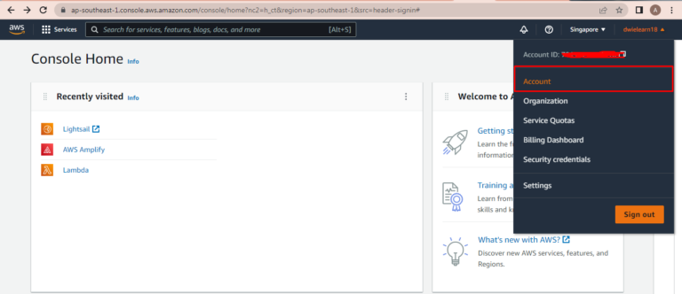 ganti email utama AWS #1