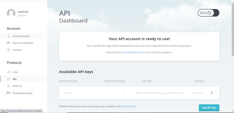 Cara Mendapatkan API KEY dari TinyPNG #4