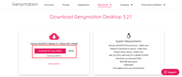 cara install genymotion di linux lite 001