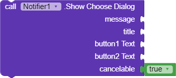 penggunaan notifier choose dialog kodular #blokutama1