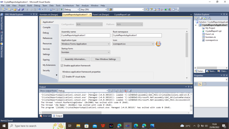 ganti form startup aplikasi di visual studio 2010 004