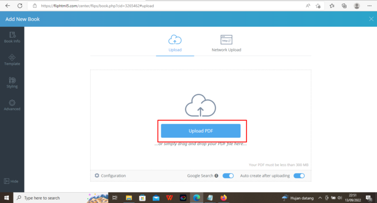upload e-book atau e-modul di FlipHTML5 002