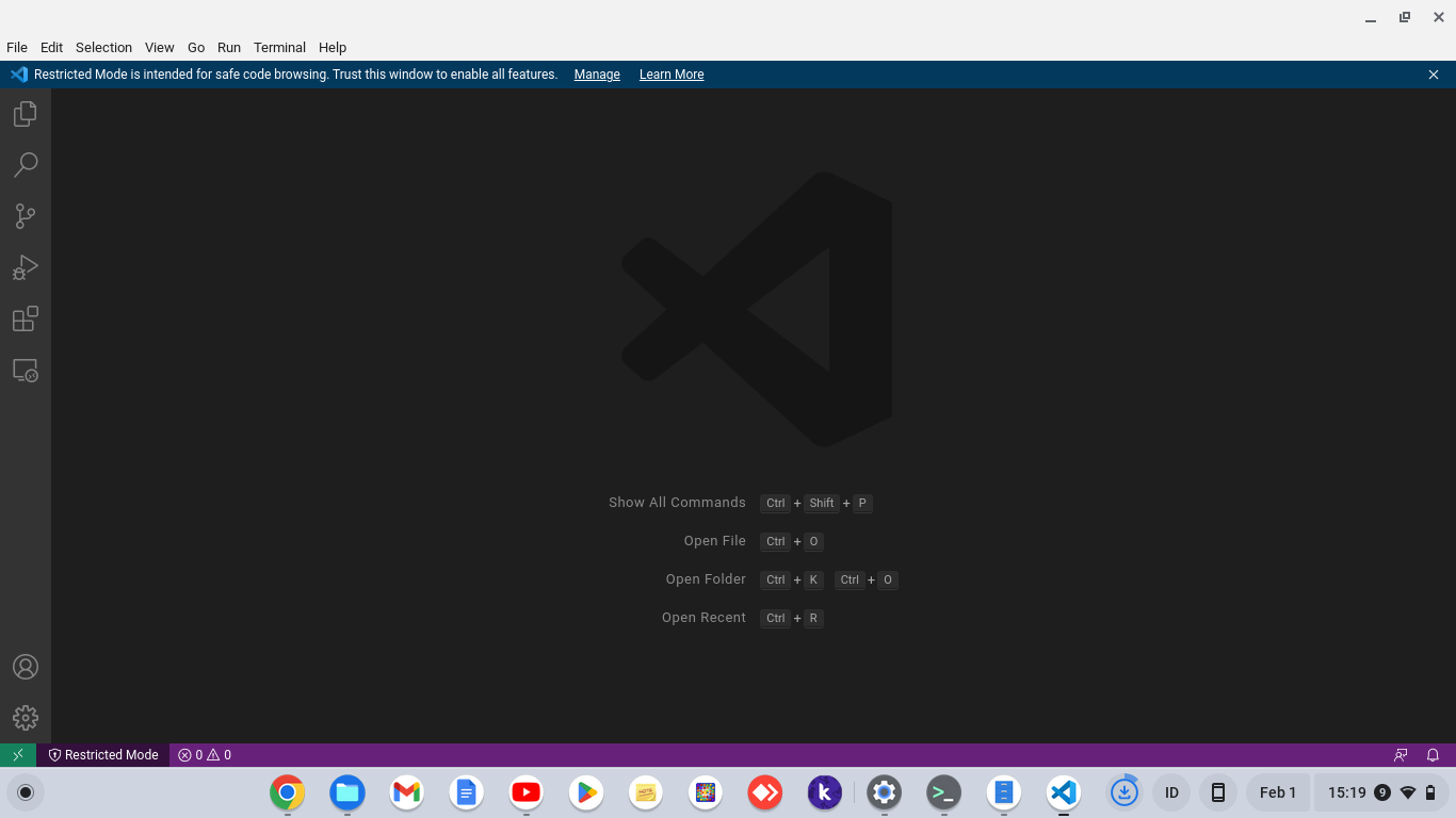 Cara Install Visual Studio Code di Laptop Chromebook - DwiAY (DAL1809)