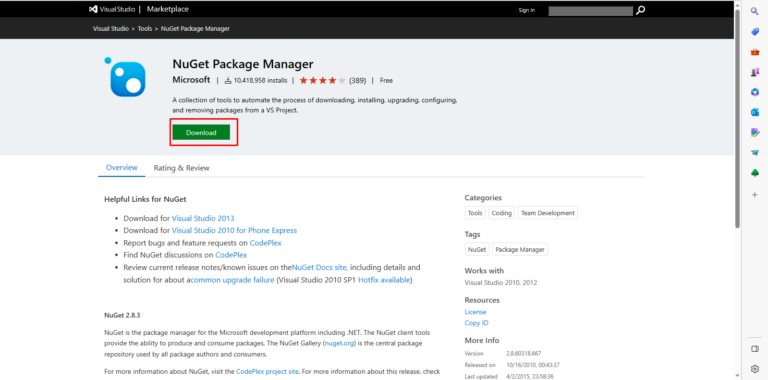 install-nuget-vs-2010-1
