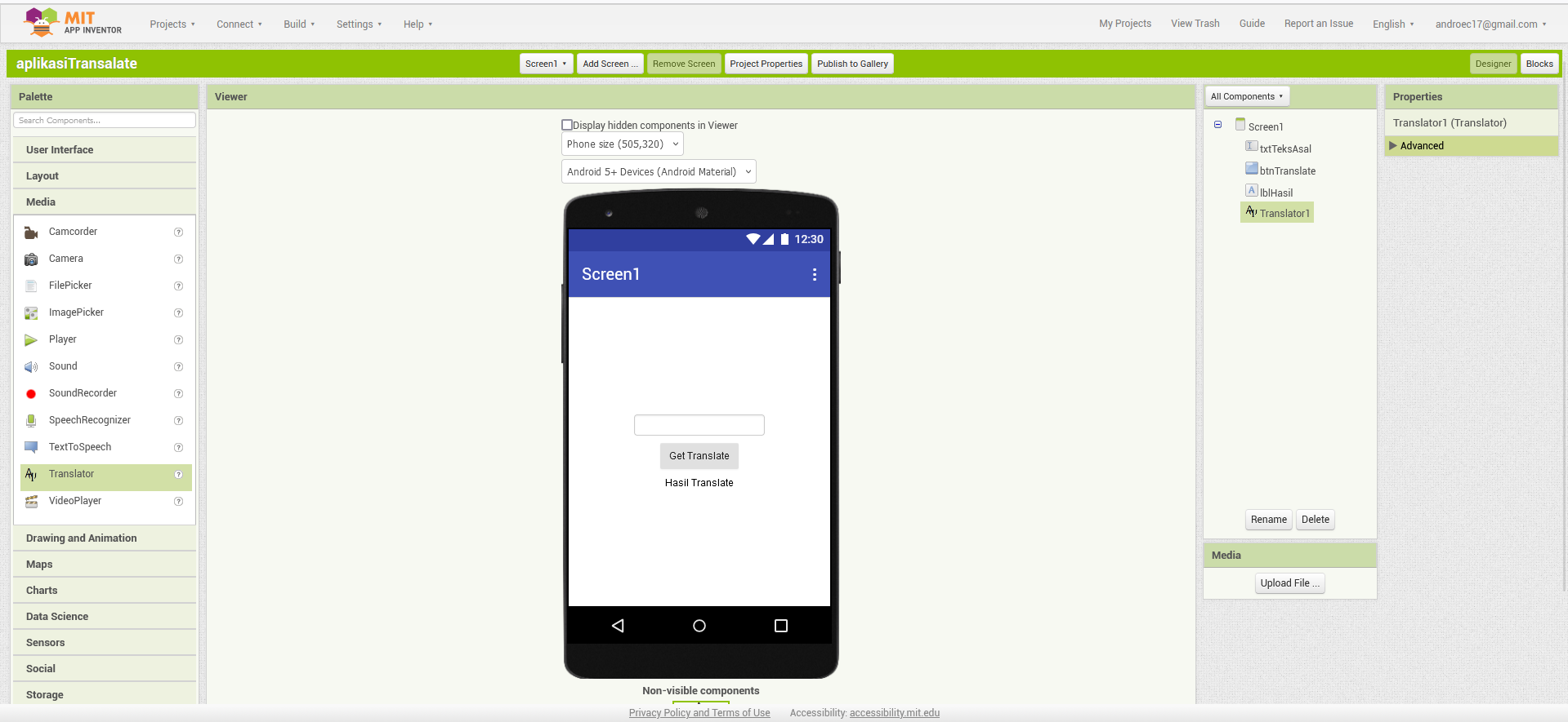 Cara Menggunakan Fitur Translator di App Inventor 2