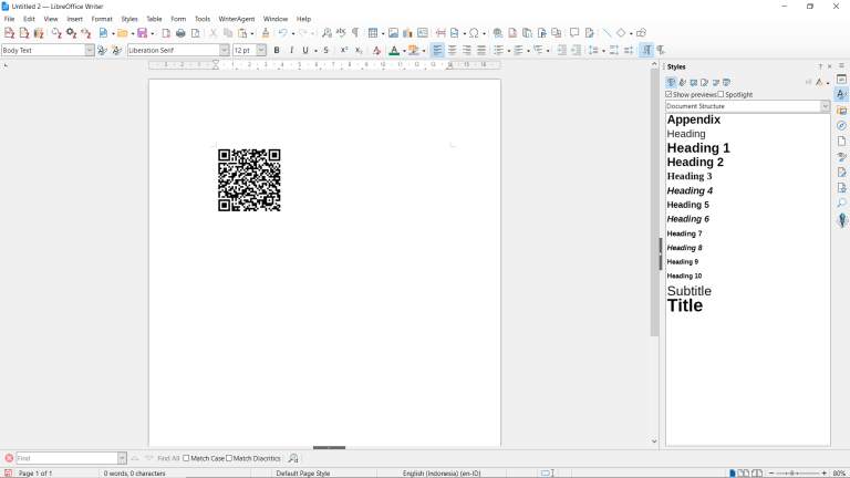 Cara Membuat QR Code di LibreOffice Writer #3