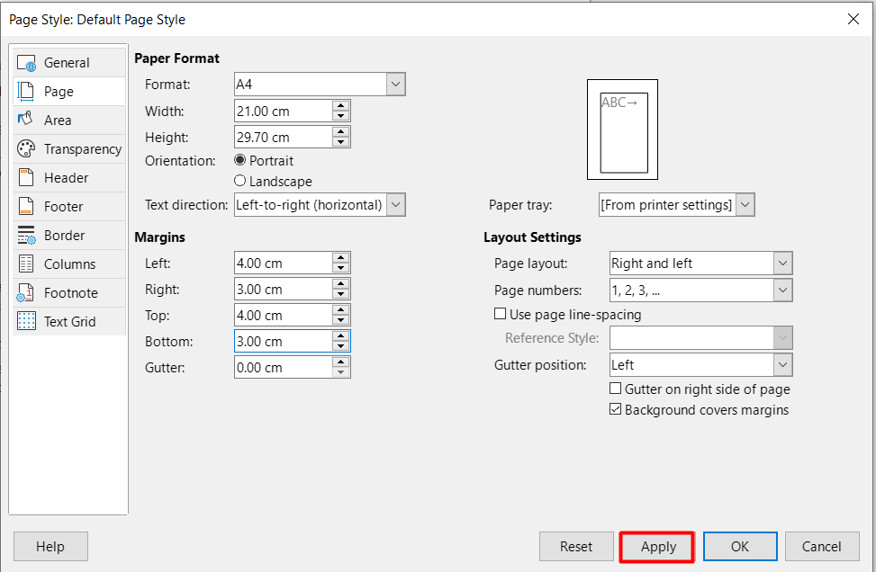 Cara Mengatur Ukuran Margin Kertas di LibreOffice Writer #3