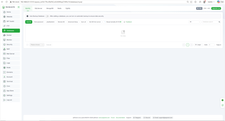 cara install mysql di aapanel pada orange pi zero 3 #7