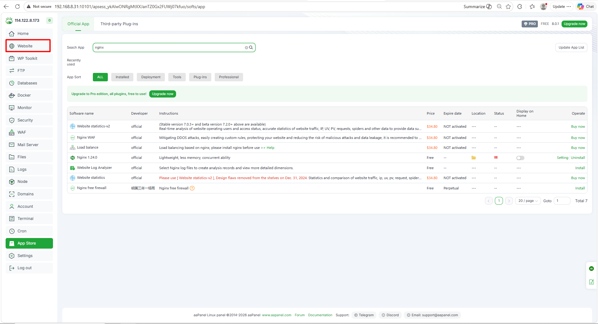 Cara Install Web Server Nginx di Aapanel pada Orange Pi Zero 3 ...
