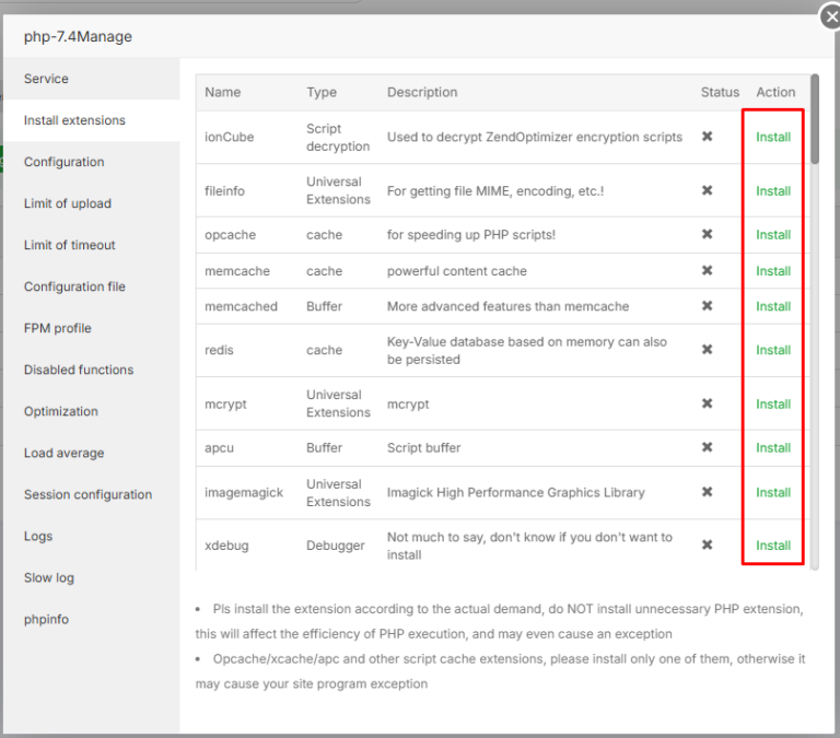 cara install PHP Extension di aapanel pada Orange pi zero 3 #4
