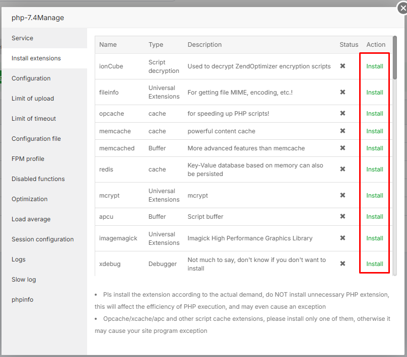 cara install PHP Extension di aapanel pada Orange pi zero 3 #4