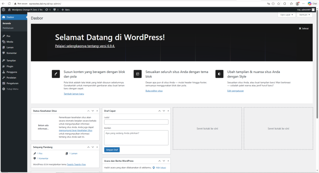 install wordpress di aapanel pada orange pi zero 3 #33