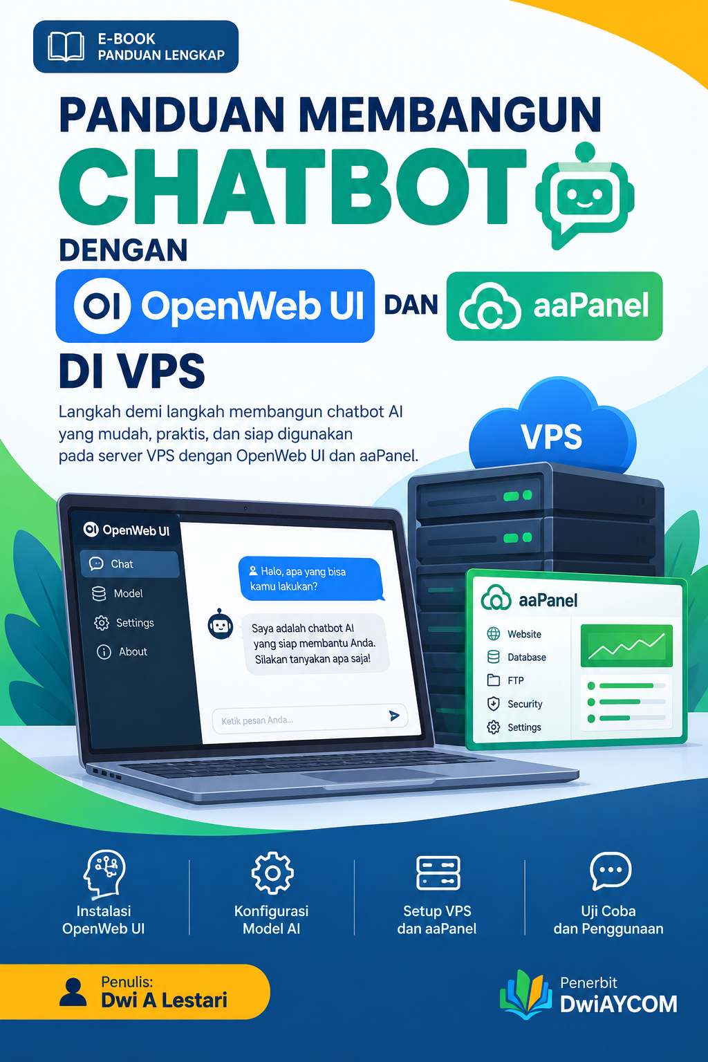 Ebook PANDUAN MEMBANGUN CHATBOT DENGAN OPENWEB UI DAN AAPANEL DI VPS